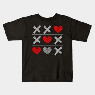 Valentines Day Tic-Tac-Toe XO-XO Kids T-Shirt